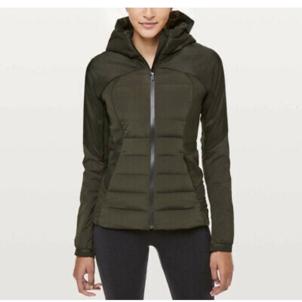 Lululemon down for it all jacket Olive 2